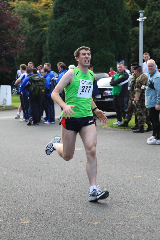 a man that is running in a marathon