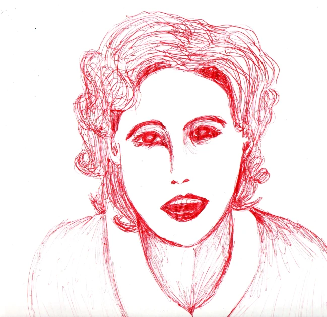 this is a line drawing of marilyn monroe