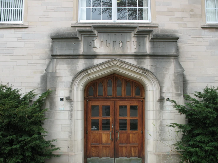 a large doorway is shown above a small entrance