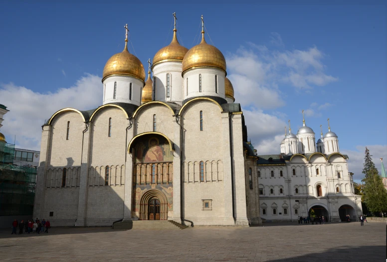 a tall church with two towers on it