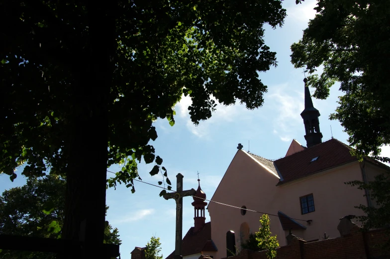 the church is in a very large, pretty neighborhood