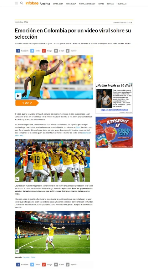 the home page of the soccer website