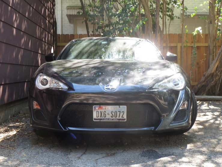 a close up view of the front of a car