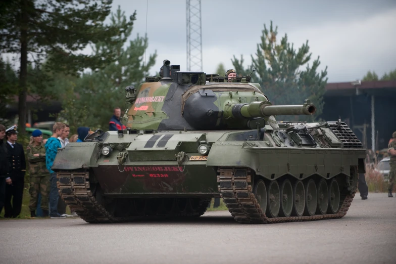 a large tank with the words iron maiden on it