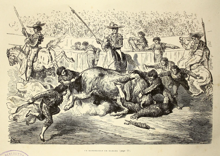 a drawing of an officer is on horseback as another officer watches from his position