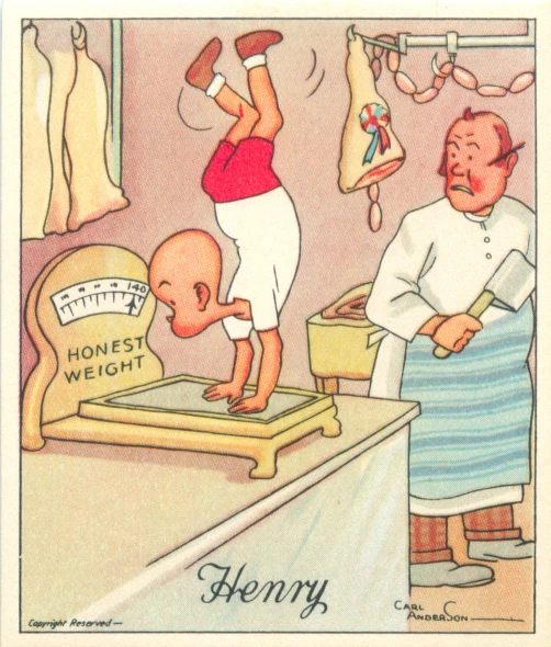 a man doing exercises for an infant on a scale