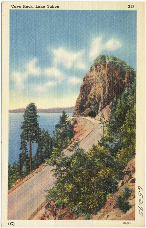 a mountain side road surrounded by trees