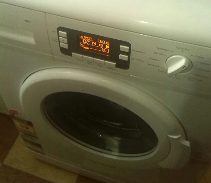 a washing machine showing the timer time has been changed