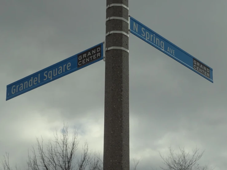 street signs are shown on a pole outside