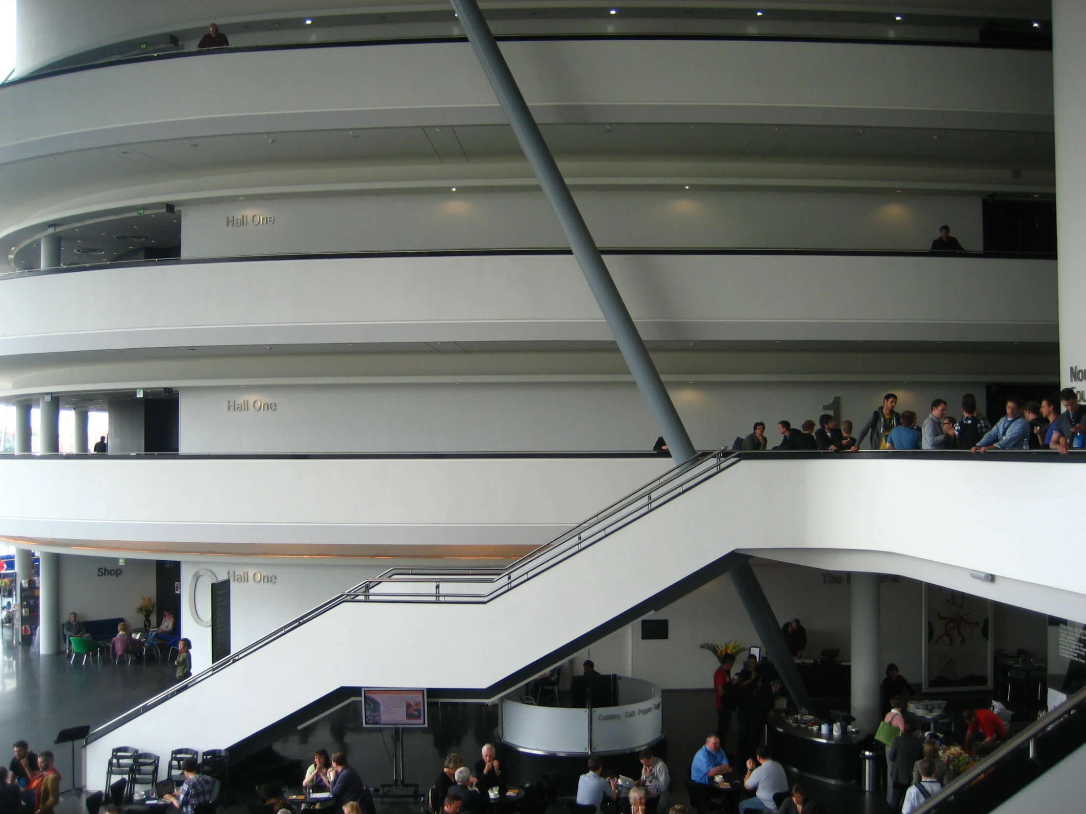 a large crowd of people in a building