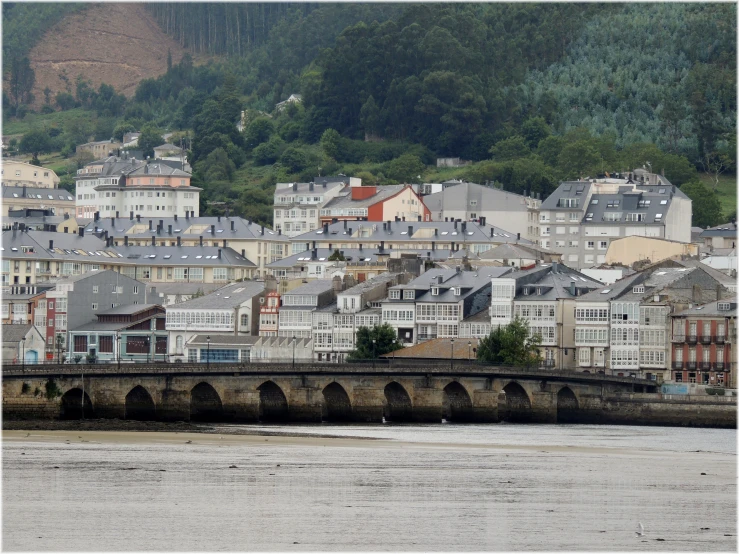 the old town is next to a water way