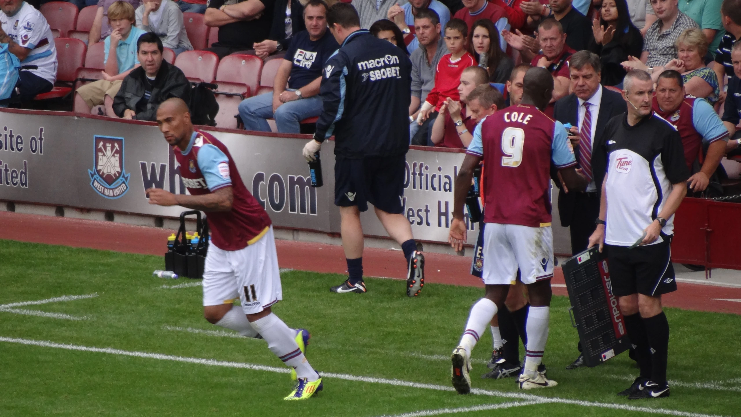 a player is leaving the field after an accident