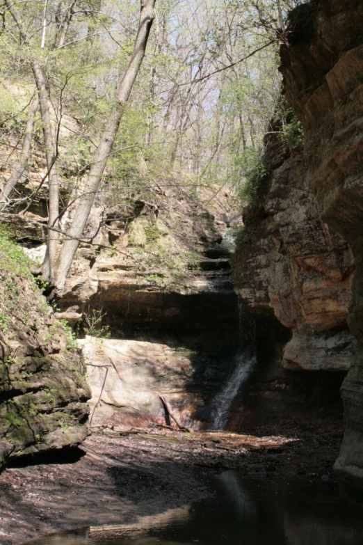 this is a river flowing into the canyon