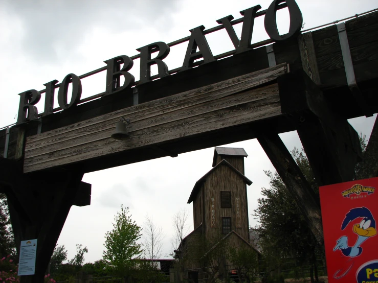 a closeup of an old wooden sign on the outside