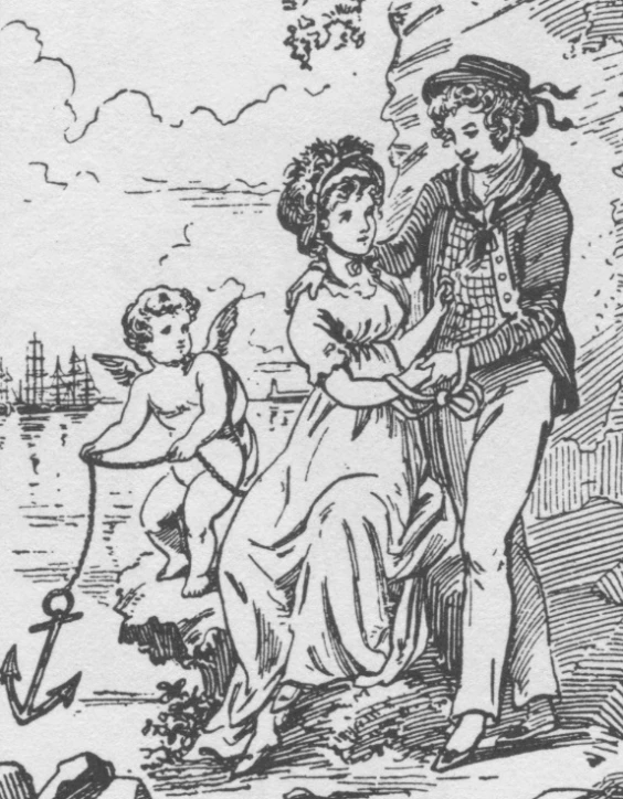 a drawing of a couple and two children