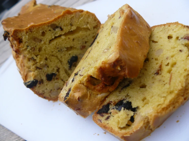 a loaf of bread on a white plate