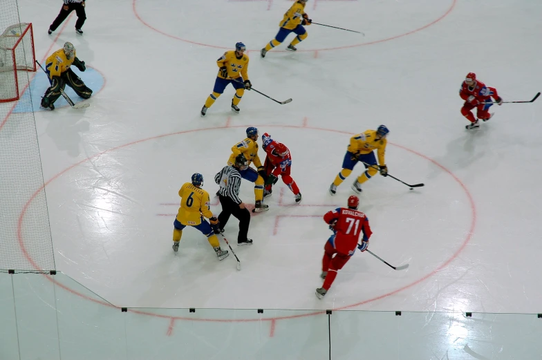 an image of a hockey game in progress