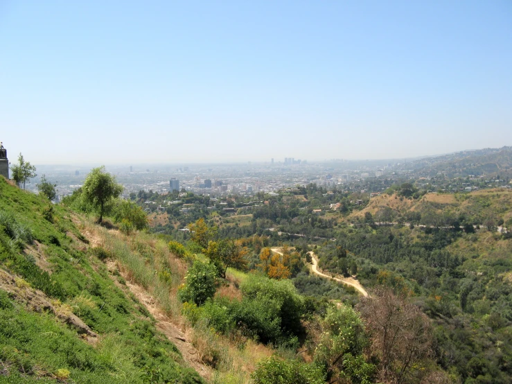 view of a city from the top of a hill