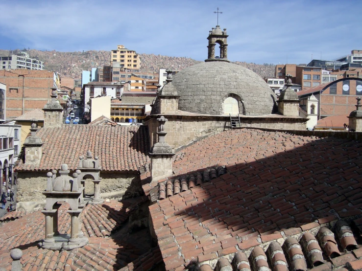 view of rooftops and city from the roofs