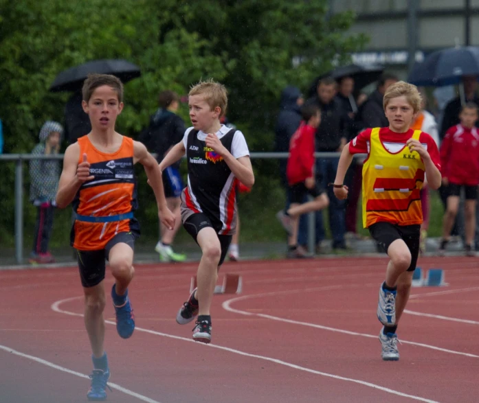 s are racing on a track during a race