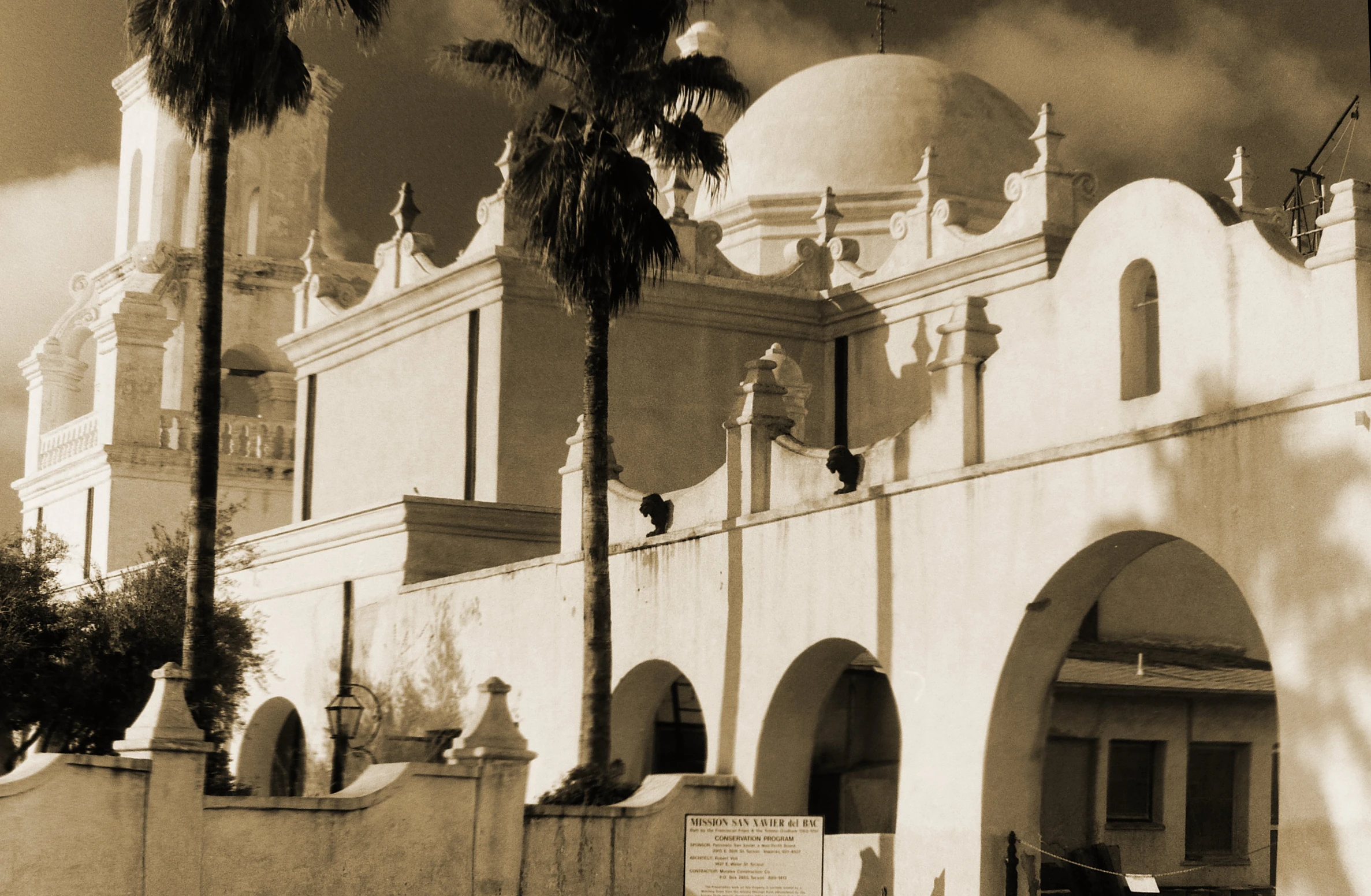 a vintage pograph of a church with arches and domes