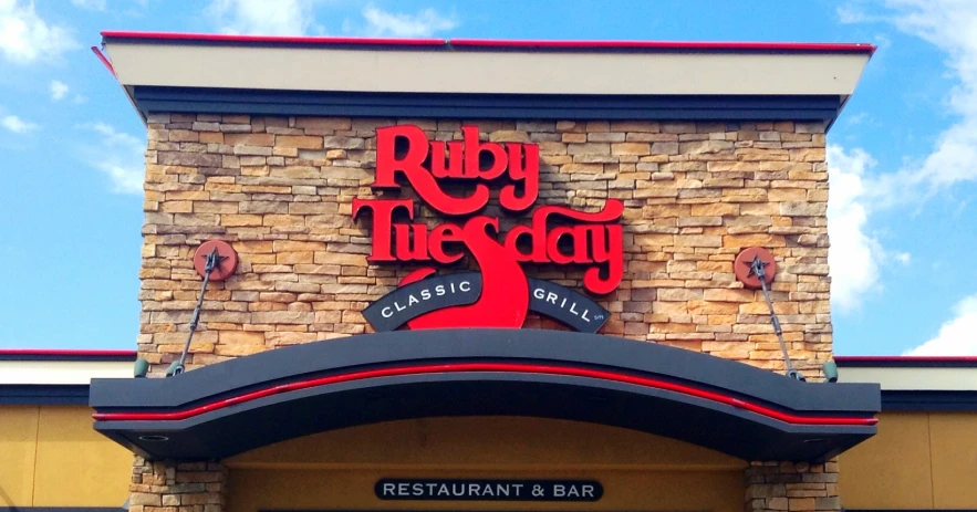 the entrance to ruby the rock'n'roll restaurant