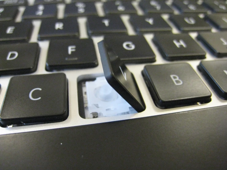 an image of closeup of the backlight keys on a keyboard