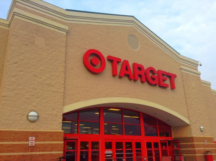 the front entrance to a store that is called target