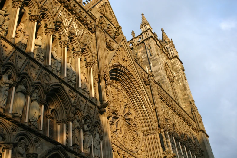 a close - up of a church on a sunny day