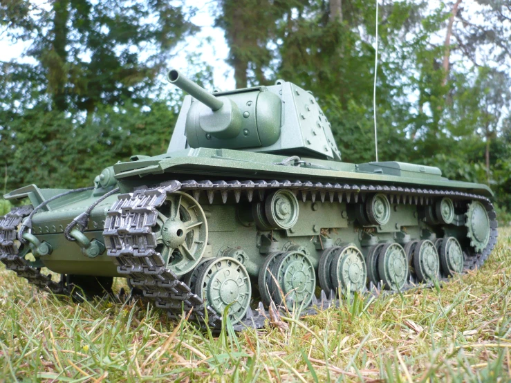 a tank sits out in the field