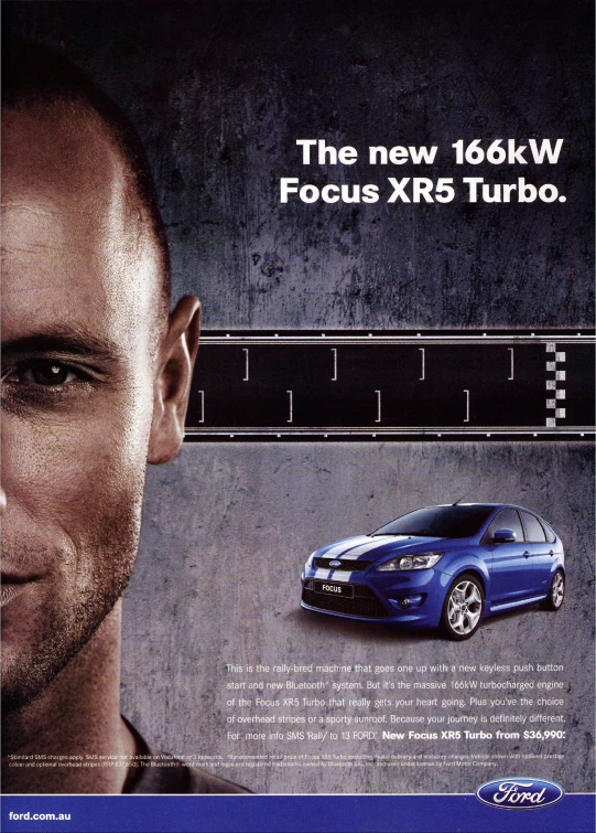 an advertit from a new xr8 turbo for the ford new 105kw focus