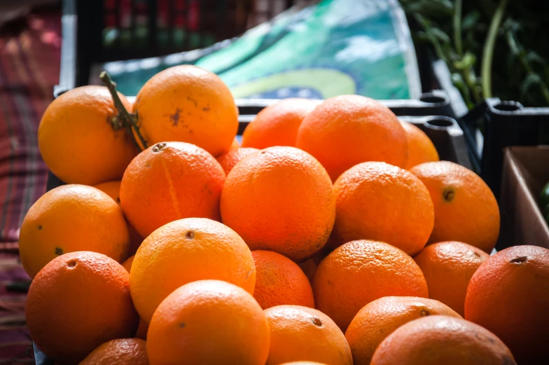 a bunch of oranges sitting on top of each other