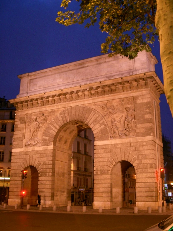 the side of a tower in a large city