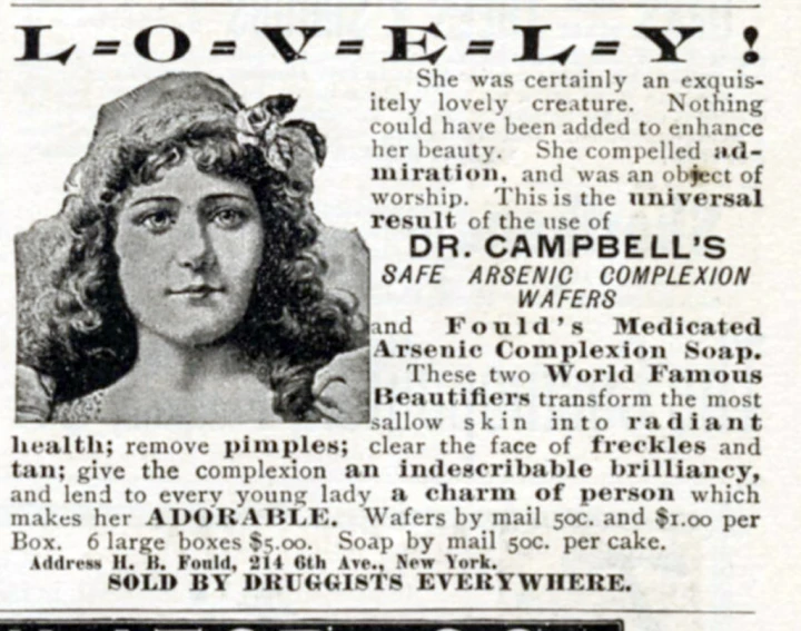 the article has an advertit for dr campbells'hair