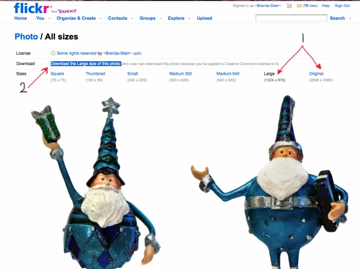 an image of two statues of a gnome