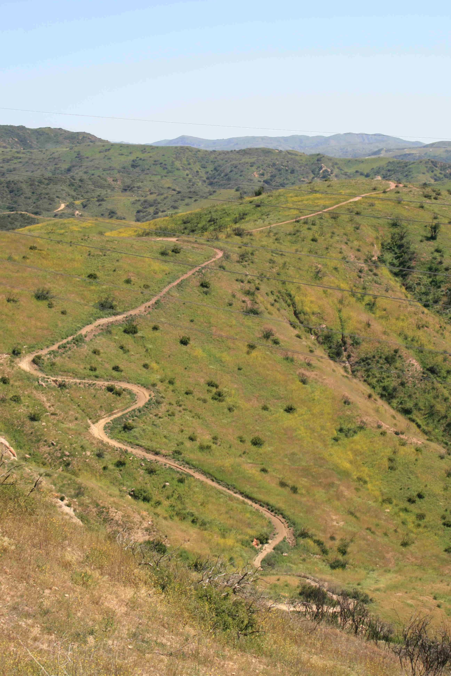 a hillside with some grass and dirt in the middle