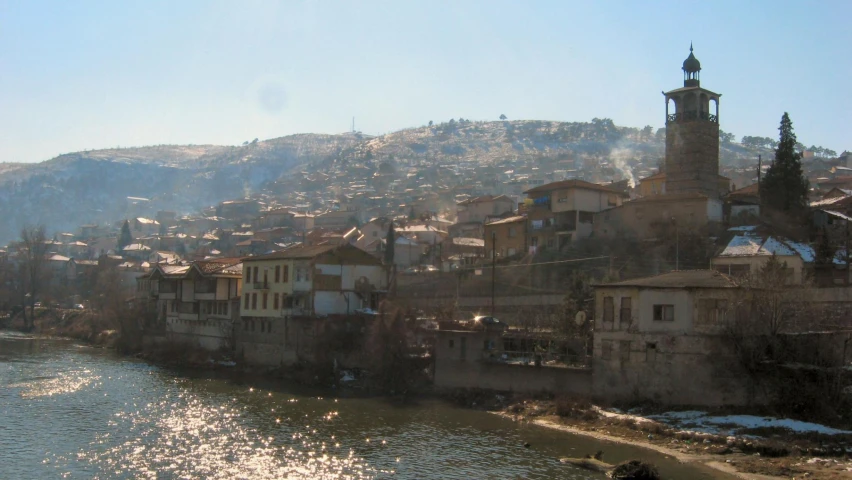 a group of buildings near a body of water