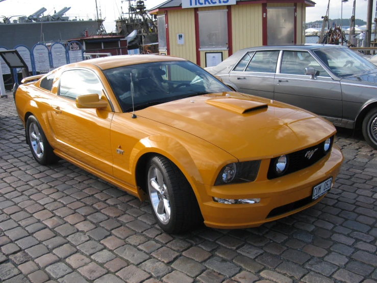 a very nice looking car on a parking lot