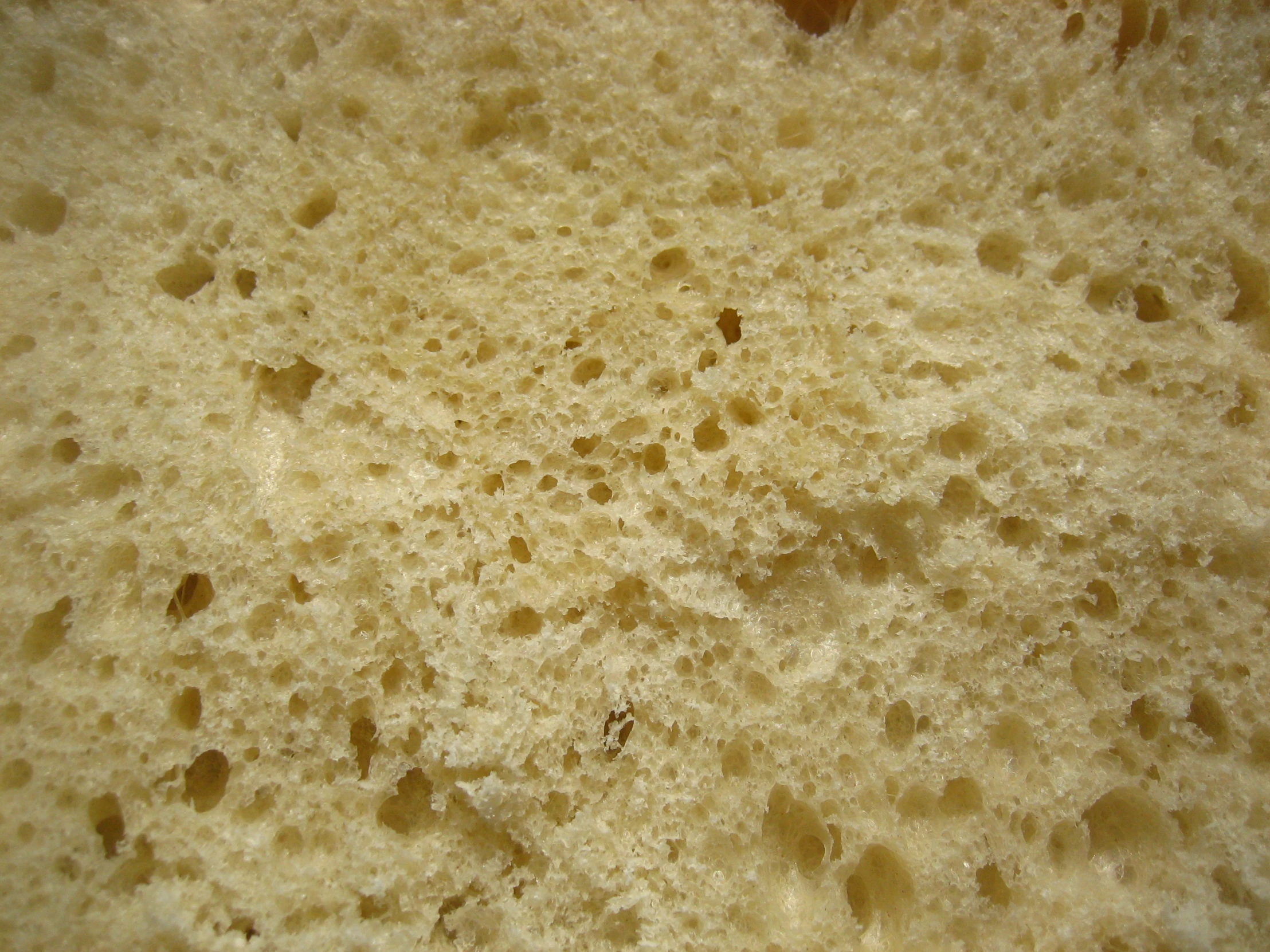 closeup of a piece of bread that is white