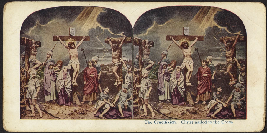 several cross paintings depicting a 