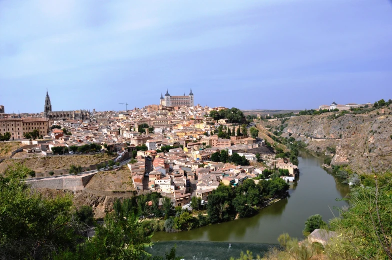 a view of a city on top of a hill