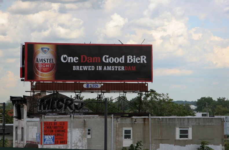 an image of a billboard on top of buildings