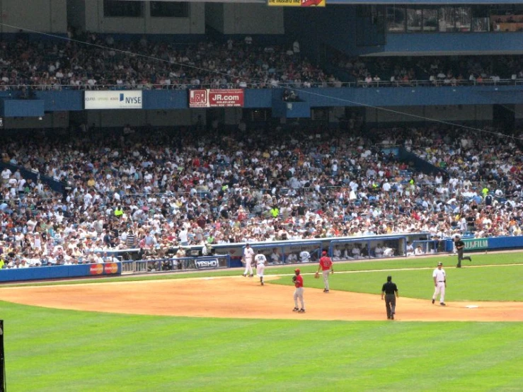 baseball players in anfield during a game