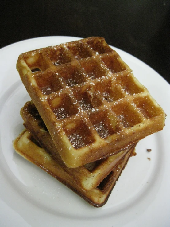 waffles stacked up on top of each other