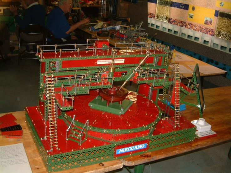 an elaborate model of a carnival ride at an amut park