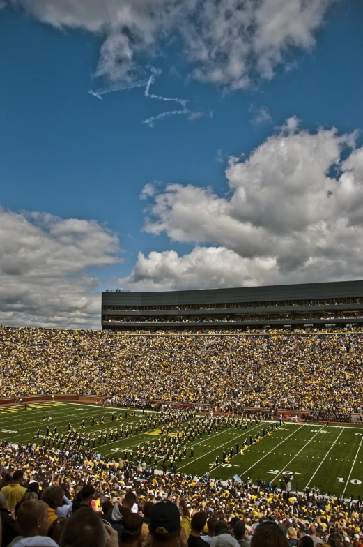 a full stadium filled with people and players