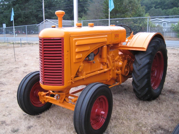 the tractor is ready to be driven by other vehicles