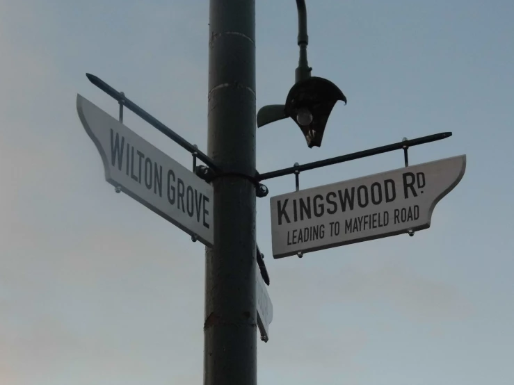 an image of street signs on a pole