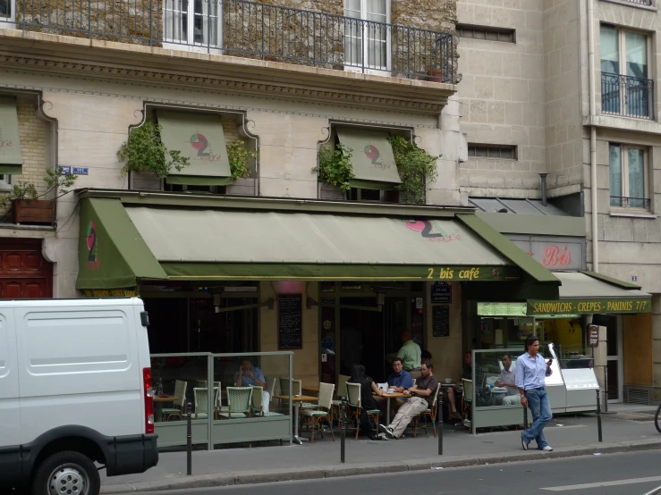 the building in front of the restaurant is empty