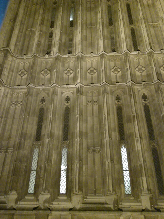 a tall building with two rows of windows